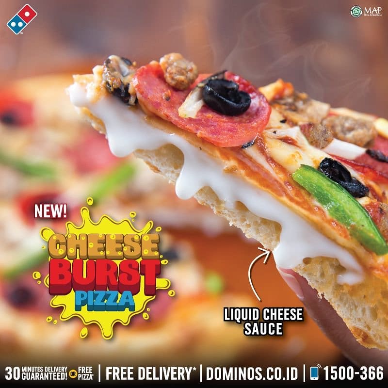 Perbedaan Cheese Burst dan Double Cheese Burst Domino's Pizza