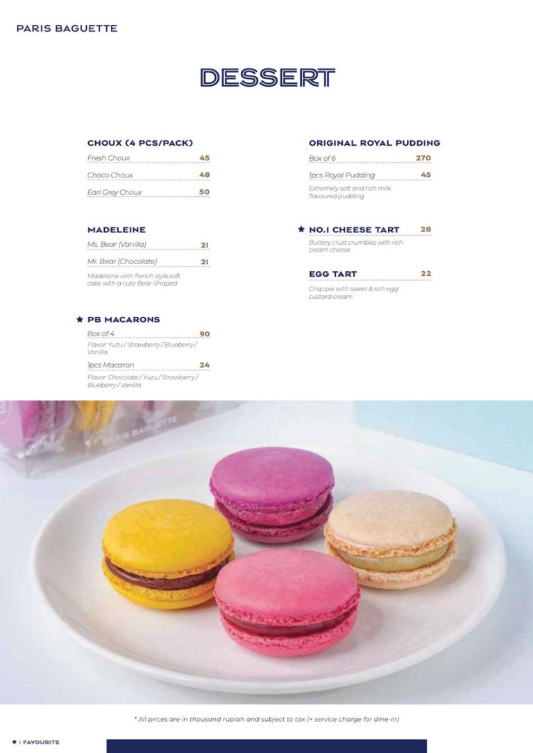 [UPDATE] Daftar Harga Paris Baguette Menu - Jakarta