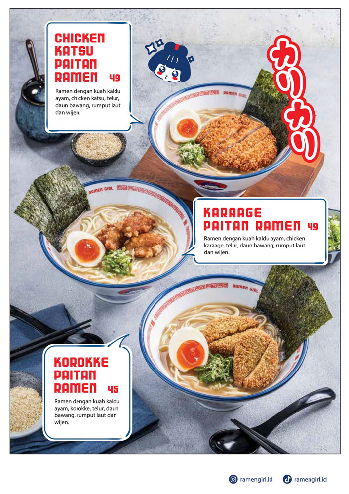 Ramen Girl Menu