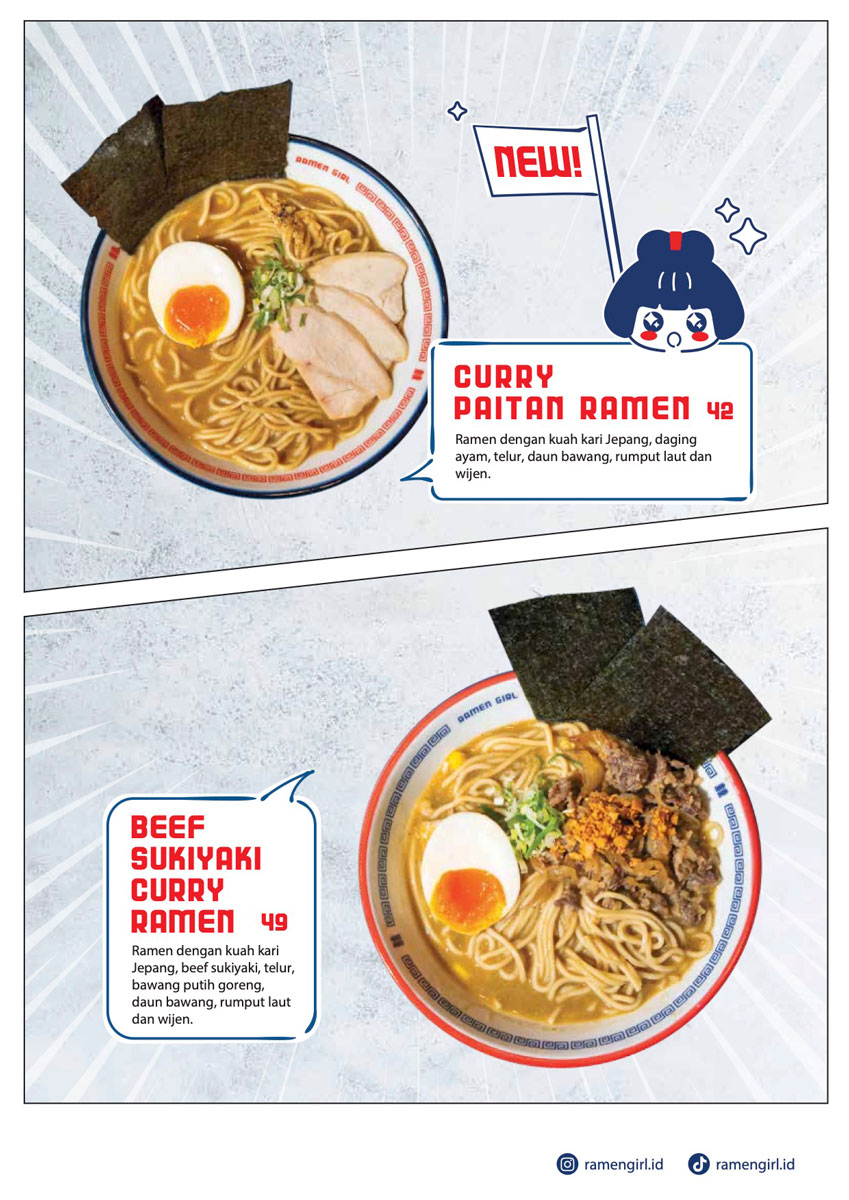 Ramen Girl Menu