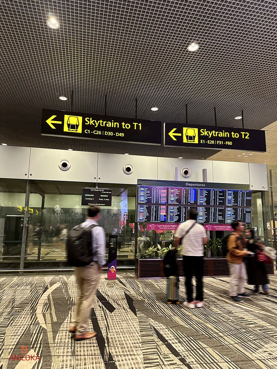 Flight Information Display Board Terminal 3 Changi Airport Singapore