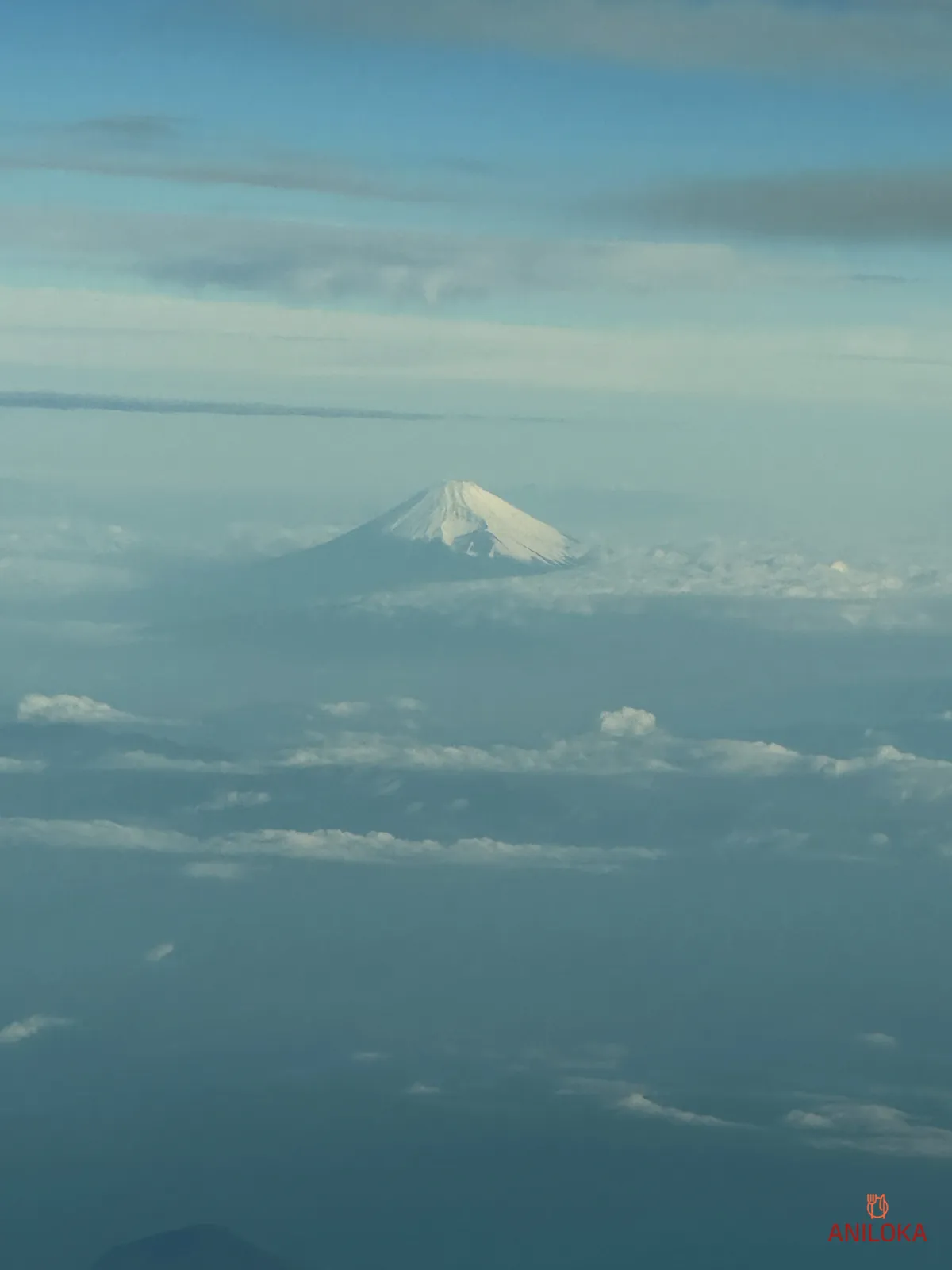 Mount Fuji View on Singapore Airlines Window Mount Fuji View on Singapore Airlines Window